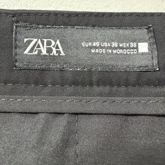 ZARA Men’s Slim Fit Dress Pants Black Size 36 NWT - Picture 8 of 12